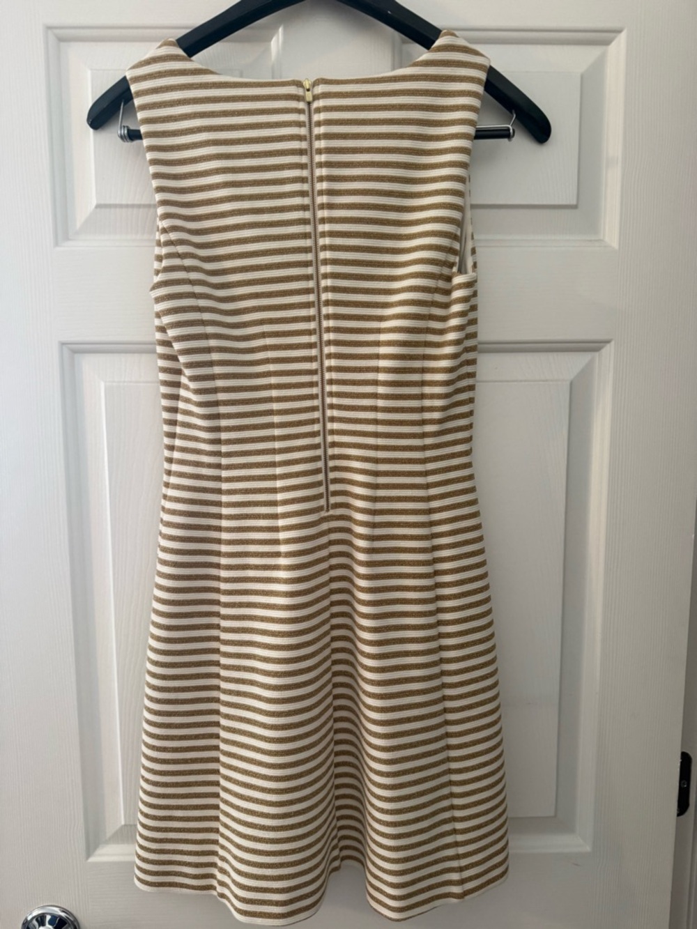 Lily Pulitzer Brielle Fit and Flare, Gold and Cream. Size Small. EUC - Picture 5 of 8